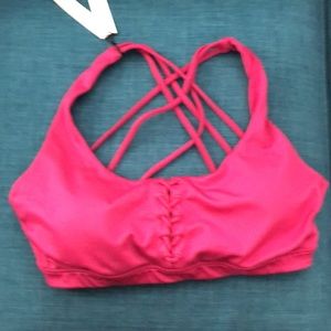 Strappy back light impact sports bra